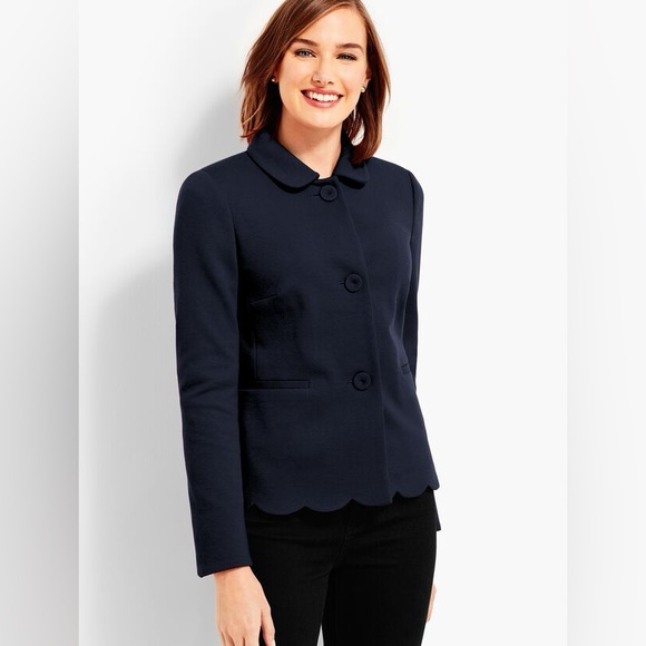 Talbot’s Red Scallop Ponte Jacket - Picture 12 of 12